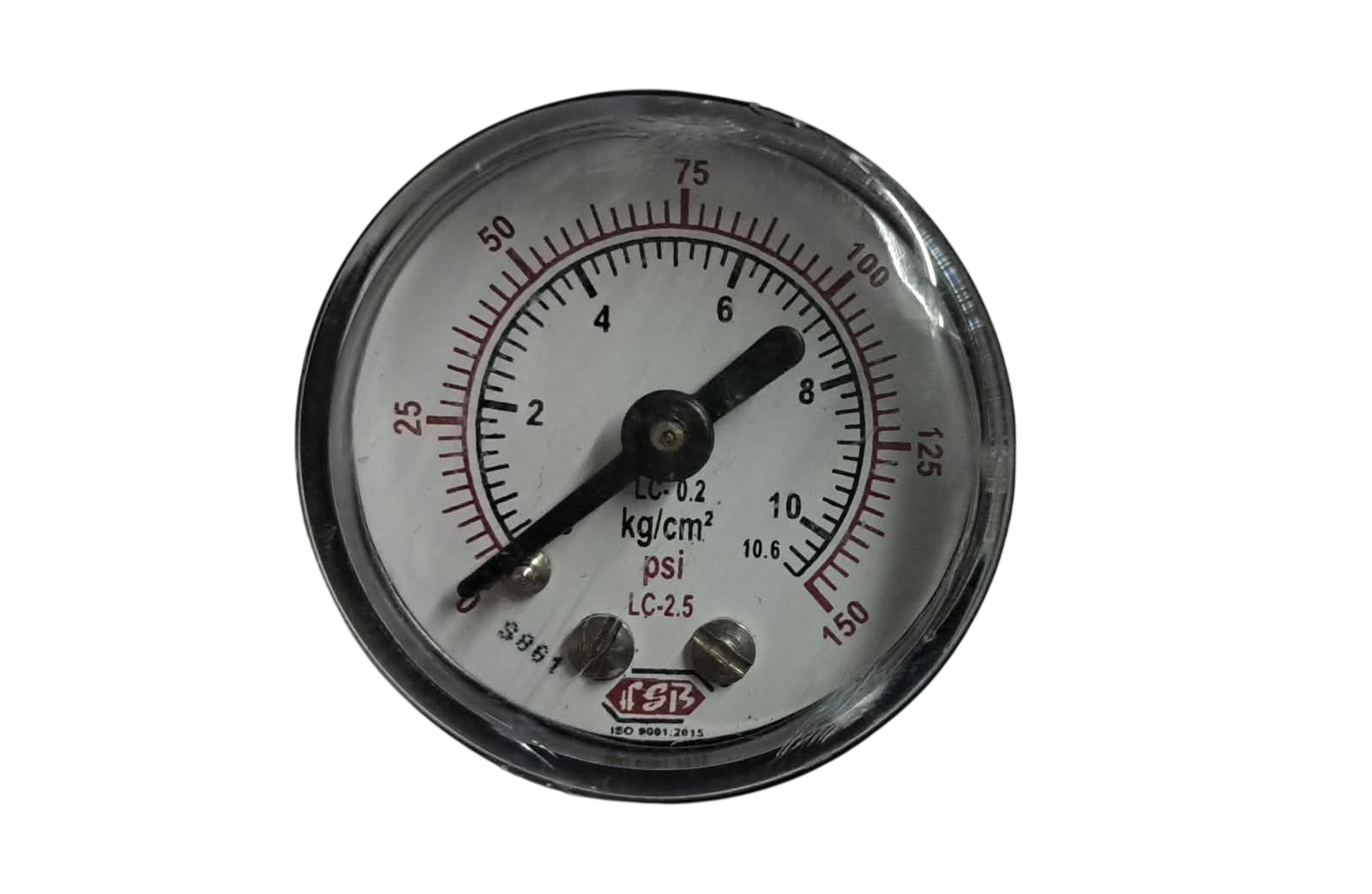 11/2"dial0-150 psi 1/8 bsp b/c ms casing internal brass