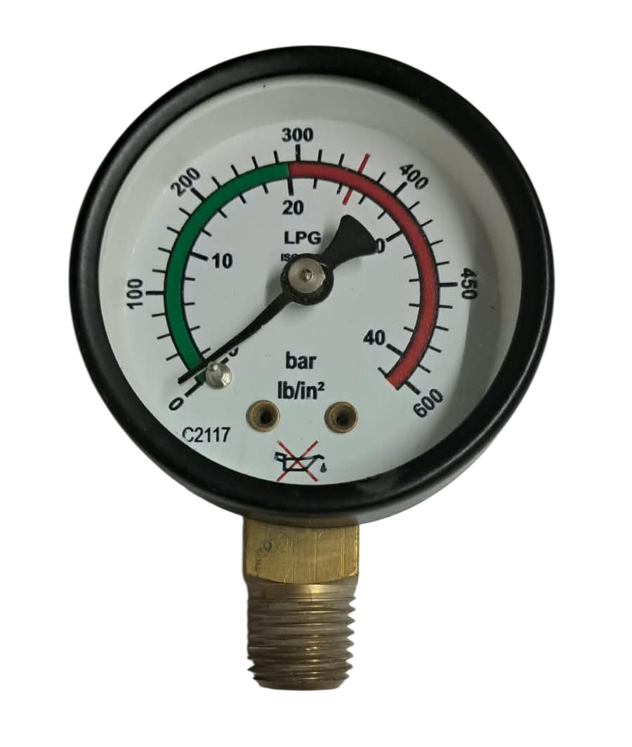 2"dial 0-40 bar 1/4 npt bottom LPG