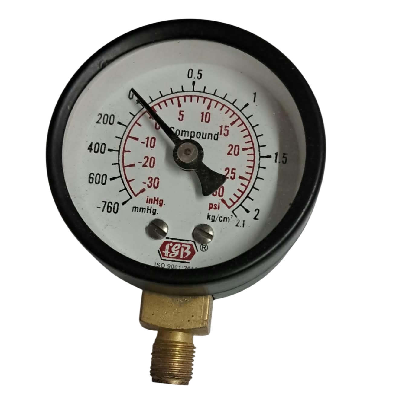 2" Dial 0-60 PSI, 1/4 NPT Bottom – Complete SS Gauge