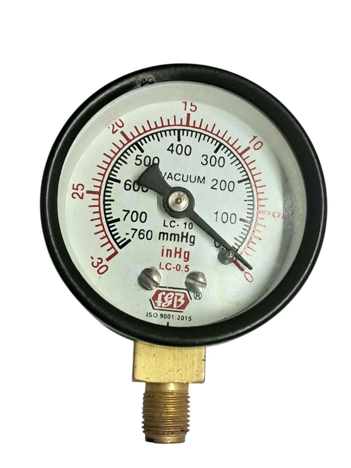 2"dial -vaccum 1/8 bsp bottom ms casing internal brass