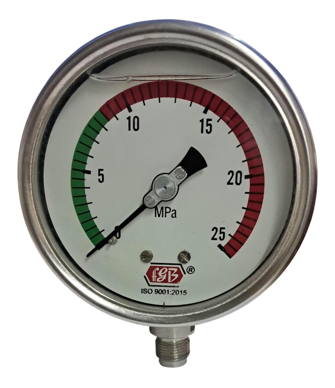 4"dial 0-25 mpa 3/8 bsp bottom complete ss glycerin filled