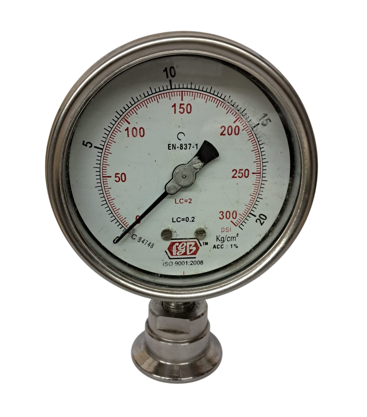 Tri-Clover Sanitary Pressure Gauge Manufactured by FGB in India