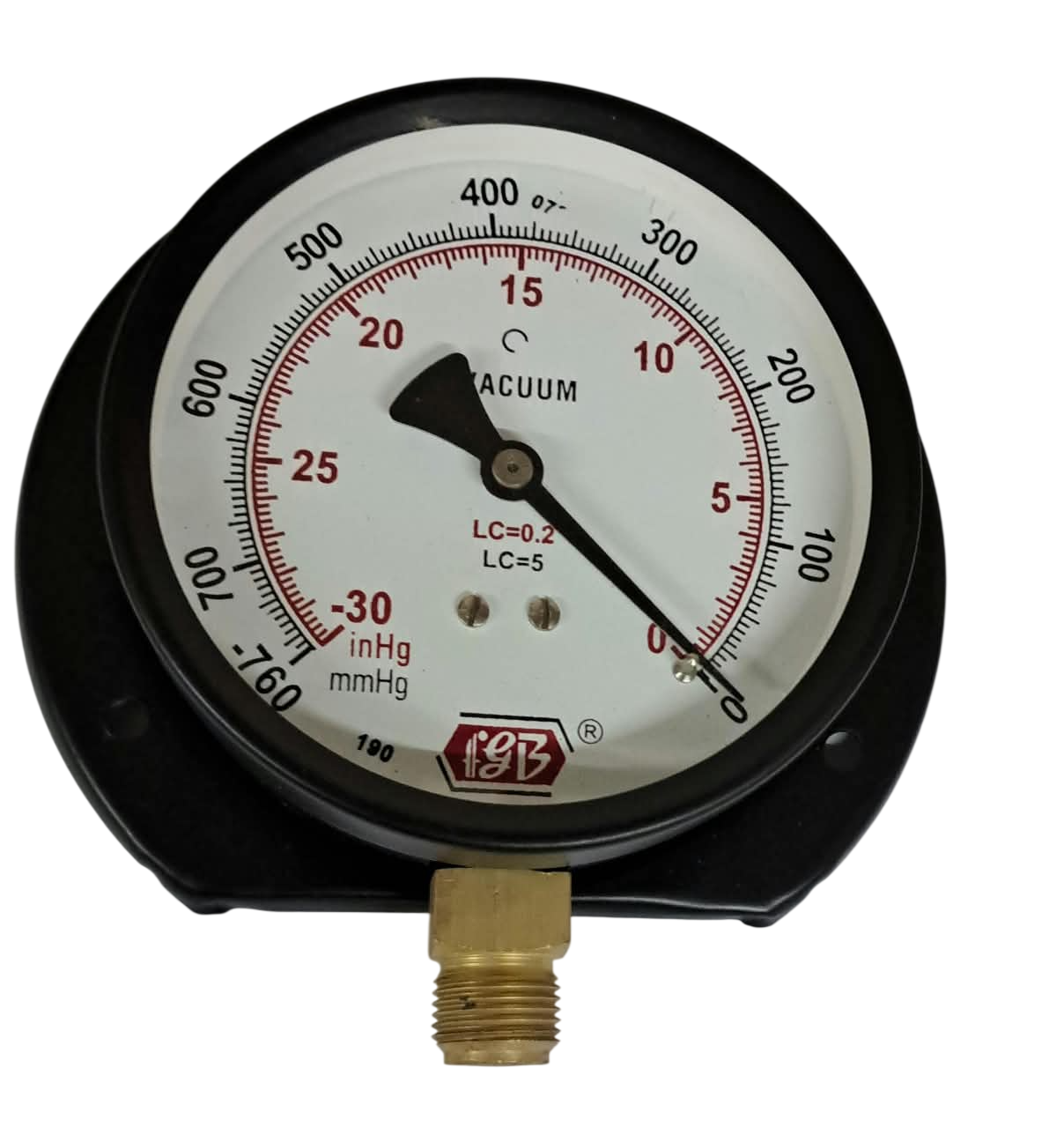 4"dial-vaccum 3/8bsp bottom ms casing internal brass