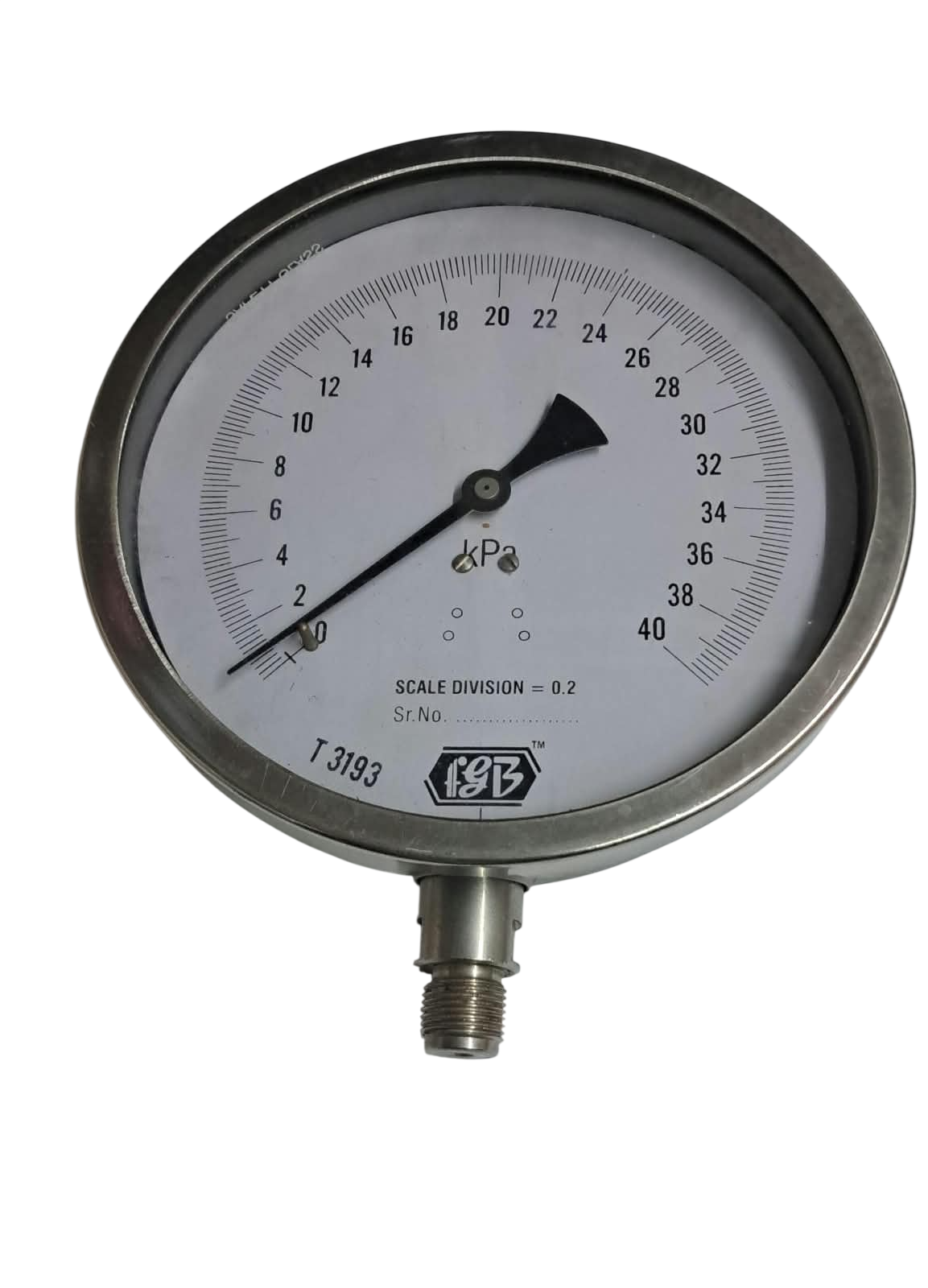 Kilo Pascal (kPa) Pressure Gauge Manufactured by FGB in India
